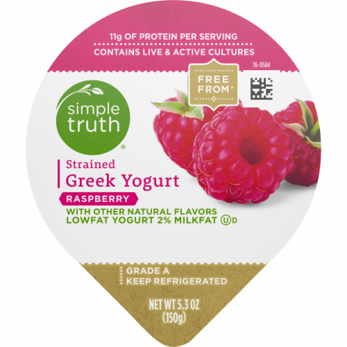 Simple Truth® 2% Low Fat Strained Raspberry Greek Yogurt Perspective: top
