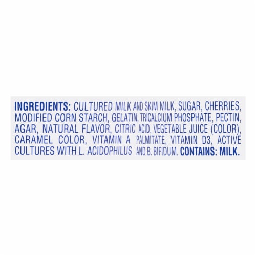 Kroger® Black Cherry Fruit On The Bottom Lowfat Yogurt Cup Perspective: top