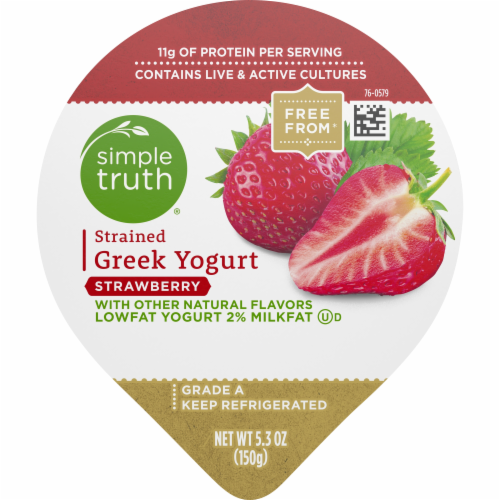 Simple Truth® 2% Strained Strawberry Greek Yogurt Perspective: top
