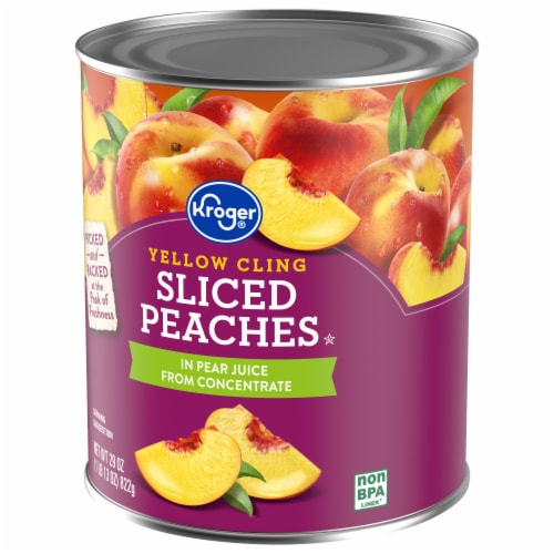 Kroger® Canned Yellow Cling Sliced Peaches in Pear Juice Perspective: top