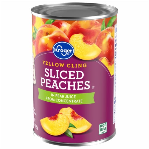 Kroger® Canned Yellow Cling Sliced Peaches in Pear Juice Perspective: top