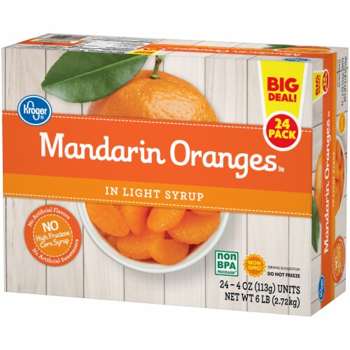 Kroger® Mandarin Orange Cups in Light Syrup BIG DEAL! Perspective: top