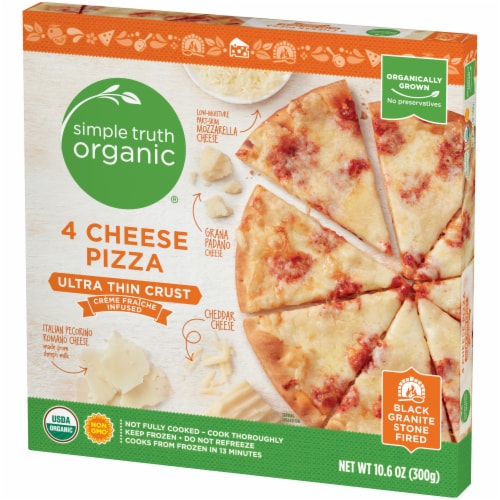 Simple Truth Organic® 4 Cheese Ultra Thin Crust Pizza Perspective: top