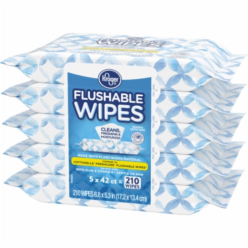 Kroger® Flushable Wipes Perspective: top