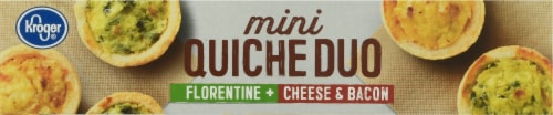 Kroger® Florentine and Cheese & Bacon Mini Quiche Duo Perspective: top