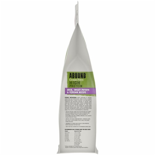ABOUND® Grain Free High Protein Adult Dry Dog Food Duck Sweet Potato & Venison Perspective: top