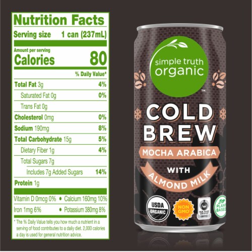 Simple Truth Organic™ Fair Trade Cold Brew Mocha with Almondmilk Coffee Perspective: top