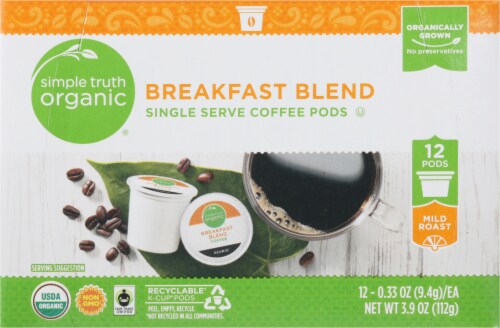 Simple Truth Organic® Breakfast Blend Mild Roast Coffee K-Cup Pods Perspective: top