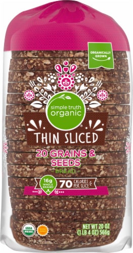 Simple Truth Organic™ 21 Grains & Seeds Thin Sliced Bread Perspective: top