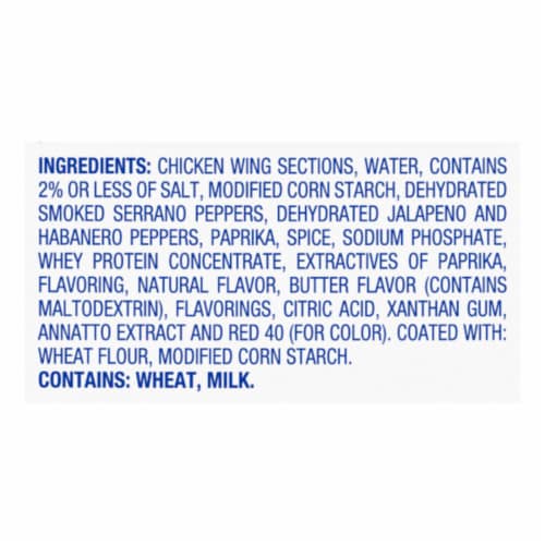 Kroger® 3 Pepper Hot & Spicy Fully Cooked Chicken Wings Perspective: top