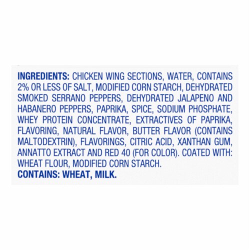 Kroger® Frozen Fully Cooked 3 Pepper Hot & Spicy Chicken Wings Perspective: top