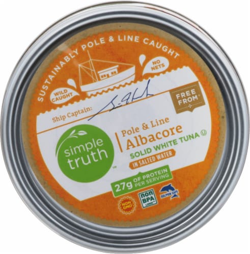 Simple Truth™ Pole & Line Albacore White Tuna in Salted Water Perspective: top