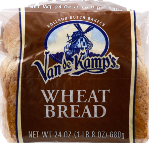 Van De Kamp's Round Top Tender Twist Wheat Bread Perspective: top
