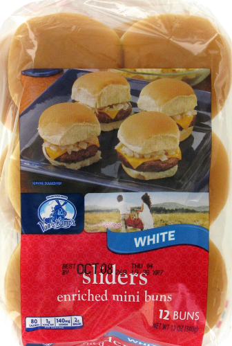 Van de Kamp's White Mini Slider Buns Perspective: top