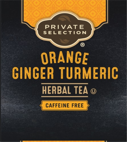 Private Selection® Orange Ginger Turmeric Herbal Tea Bags Perspective: top
