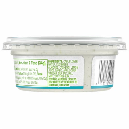 Simple Truth Plant Based Tzatziki Cauliflower Dip Perspective: top