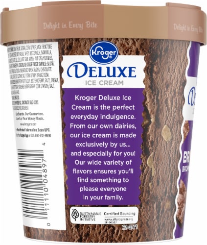 Kroger® Deluxe Brookie Brownie & Cookie Ice Cream Pint Perspective: top