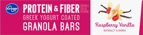 Kroger® Protein & Fiber Raspberry Vanilla Greek Yogurt Coated Granola Bars Perspective: top