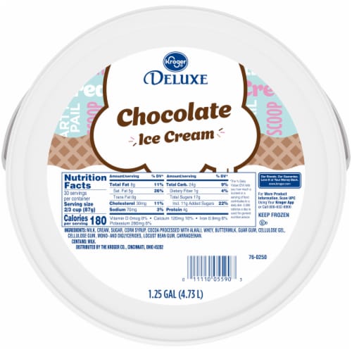 Kroger® Deluxe Party Pail Chocolate Flavored Ice Cream Family Size Perspective: top