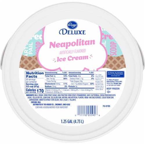 Kroger® Deluxe Party Pail Neapolitan Flavored Ice Cream Family Size Perspective: top
