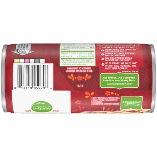 Simple Truth Organic™ Ready To Bake Jumbo Cinnamon Roll Perspective: top