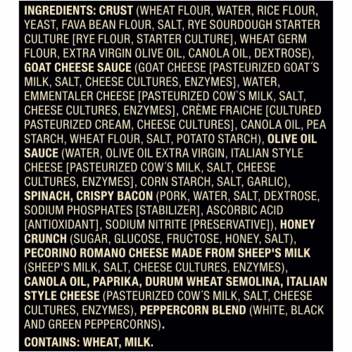 Private Selection® Goat Cheese & Crispy Bacon Rustic Pinsa Romana Crust Frozen Pizza Perspective: top