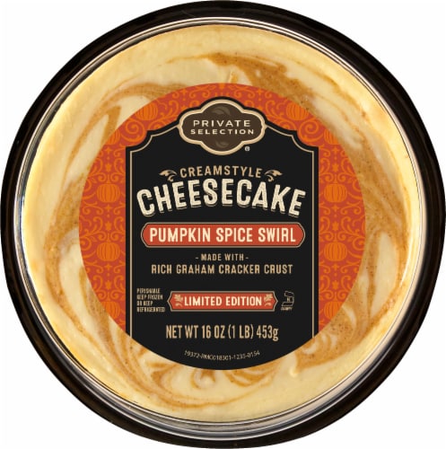 Private Selection® Pumpkin Spice Swirl Creamstyle Cheesecake Perspective: top