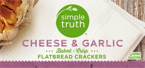 Simple Truth® Cheese & Garlic Flatbread Crackers Perspective: top