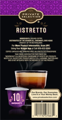 Private Selection® Coffee Capsules for Nespresso Original Machines Ristretto Espresso Dark Roast Perspective: top
