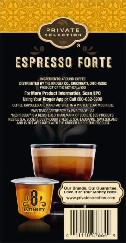 Private Selection® Coffee Pods for Nespresso® Original Machines Espresso Forte Dark Roast Perspective: top