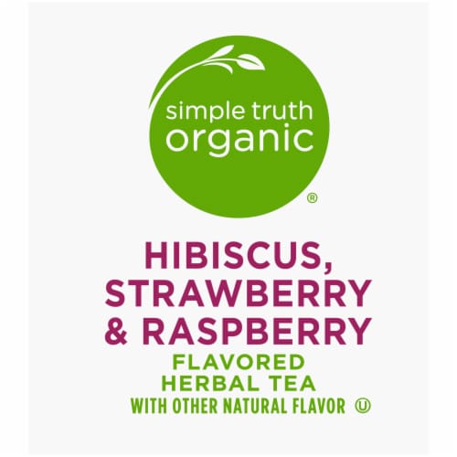 Simple Truth Organic® Hibiscus Strawberry & Raspberry Flavored Herbal Tea Perspective: top