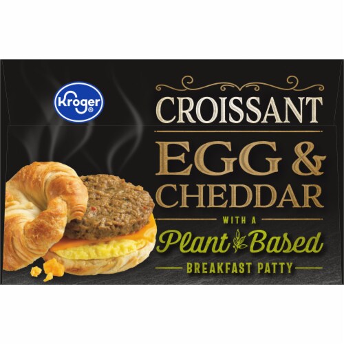 Kroger® Egg & Cheddar Croissant Plant-Based Breakfast Patty - 2 Count Perspective: top
