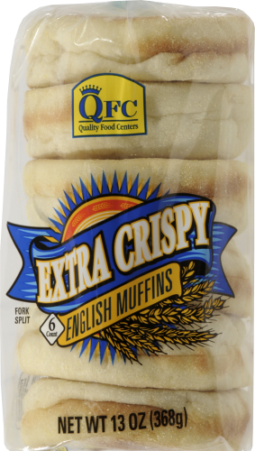 QFC Extra Crispy English Muffins Perspective: top