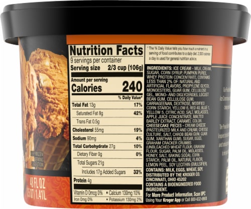 Private Selection® New York Style Pumpkin Cheesecake Ice Cream Perspective: top