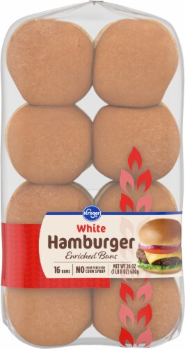 Kroger® Enriched White Hamburger Buns Perspective: top