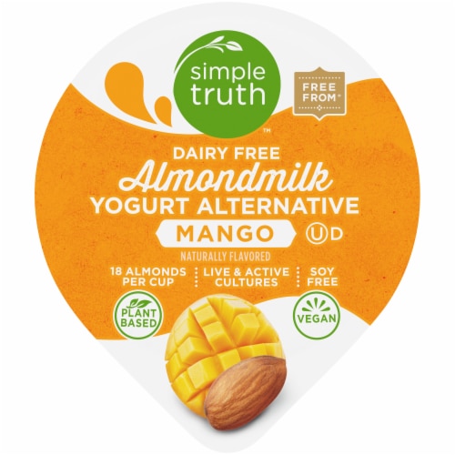 Simple Truth Mango Almond Milk Yogurt Cup Perspective: top