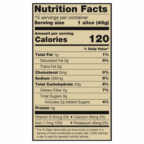 Private Selection® Wide Pan Honey Wheatberry Bread Perspective: top