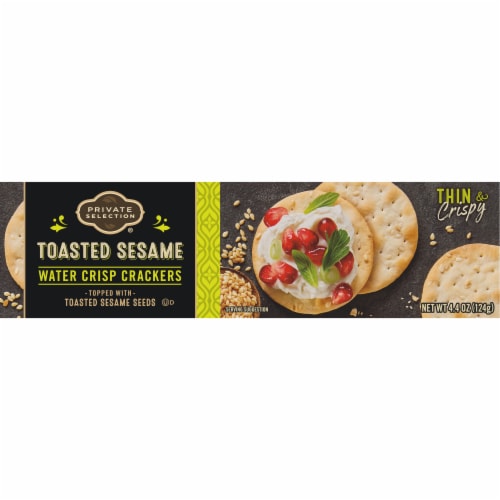 Private Selection® Toasted Sesame Water Crisp Crackers Perspective: top