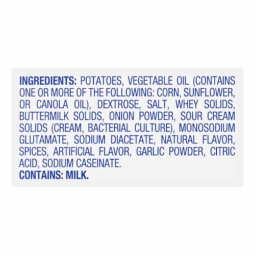 Kroger® Sour Cream & Onion Potato Chips Perspective: top