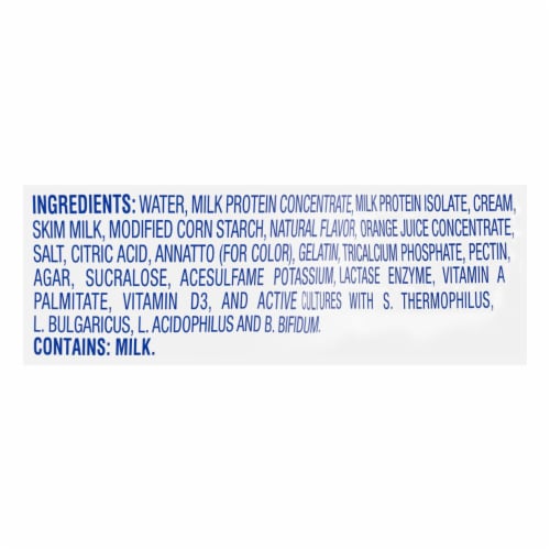 Kroger Carbmaster Orange Low Fat Yogurt Cup Perspective: top
