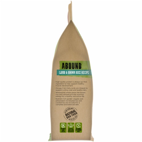 Abound™ Lamb & Brown Rice Recipe Adult Dog & Puppy Dry Dog Food Perspective: top