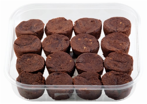 Bakery Fresh Goodness Chocolate Brownie Bites with Walnuts Perspective: top