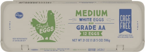 Kroger® Cage Free Medium White Eggs Perspective: top