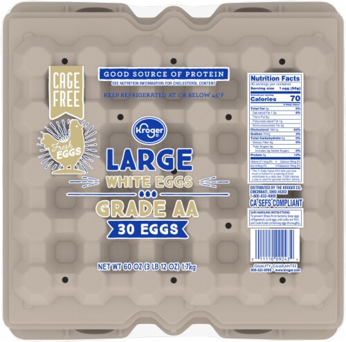 Kroger® Cage Free Large White Eggs Perspective: top