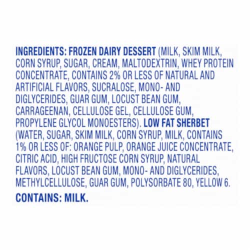 Kroger® Orange Cream Frozen Dairy Dessert Bars Perspective: top