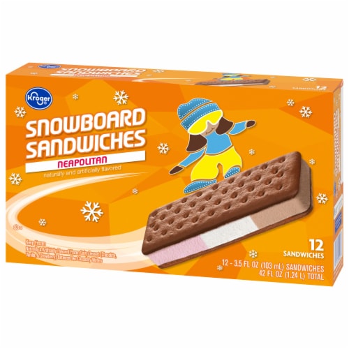 Kroger® Neapolitan Snowboard Sandwiches Perspective: top