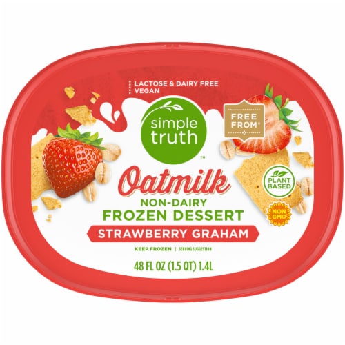 Simple Truth™ Non-Dairy Strawberry Graham Oatmilk Frozen Dessert Perspective: top