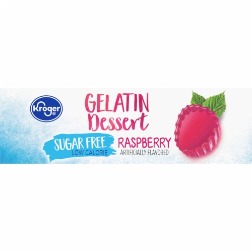 Kroger® Sugar Free Raspberry Gelatin Dessert Mix Perspective: top