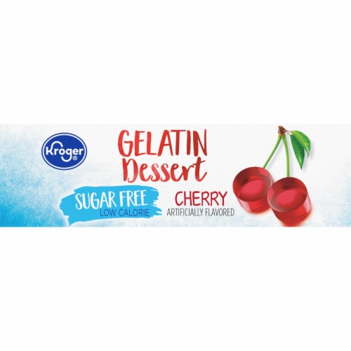 Kroger® Sugar Free Cherry Gelatin Dessert Mix Perspective: top