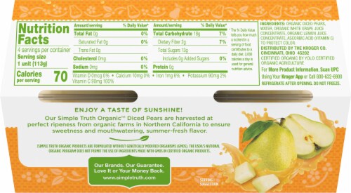 Simple Truth Organic™ Diced Pears Perspective: top
